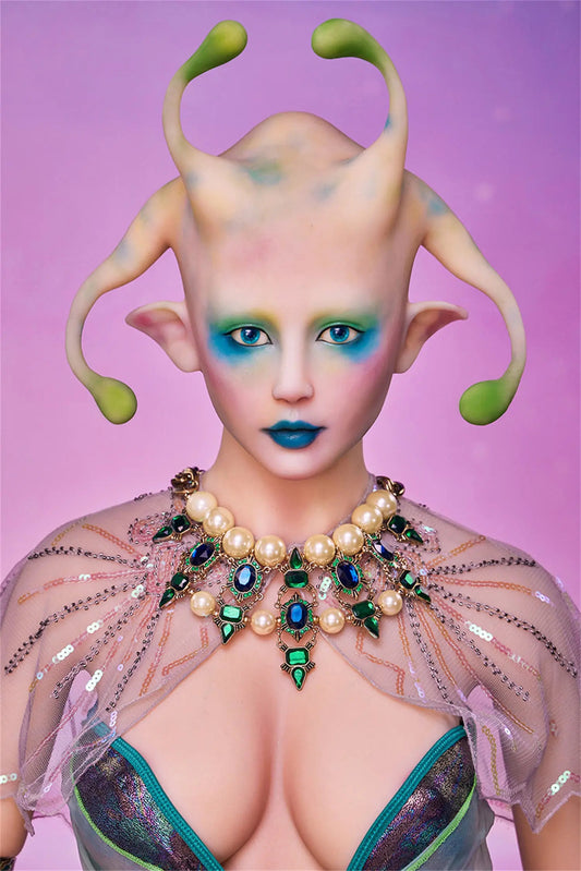 166cm alien fantasy sex doll front view with large breasts