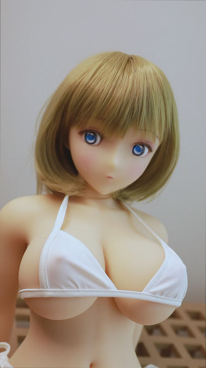 80cm Anime Sex Doll – Big Breasts, Natural Skin, Soft Curves & Cute Lifelike Face for Ultimate Otaku Pleasure